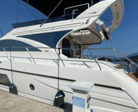 Alugue a lancha Cimitarra 56 em Angra dos Reis. Luxo e conforto para 18 pessoas. Explore a beleza do litoral carioca! Reserve já!