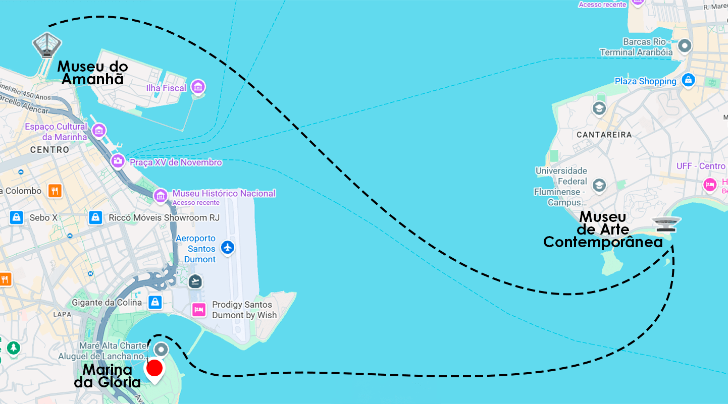 Mapa Roteiro Cultural Museus Rio de Janeiro